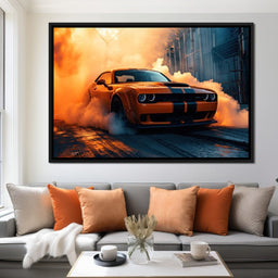 Hellcat Burnout - Rider Art - NicheCanvas