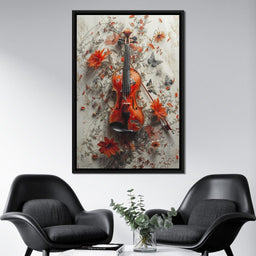 Violin Melody in Bloom - NicheCanvas