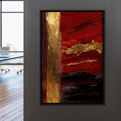 The Lush Layers Collection: Dark Red & Gold 04 Canvas Print