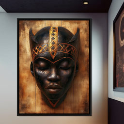 Golden Tribal Sentinel - NicheCanvas