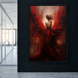 Ethereal Elegance in Shadow Gown - NicheCanvas