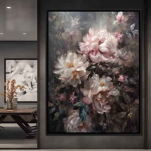 White & Pink Flowers Canvas Print