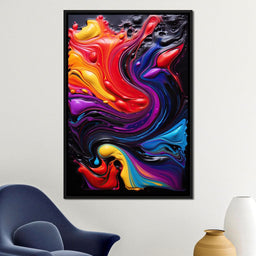 Twilight Abyss Energetic Pour - NicheCanvas