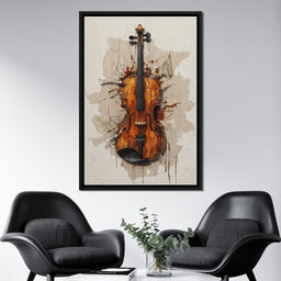 Violin Melody Unfurled  - NicheCanvas