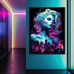 Neon Reverie Portrait 06 - NicheCanvas