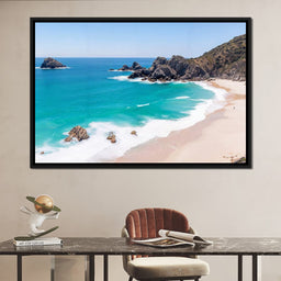 Turquoise Serenity Shores - NicheCanvas