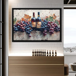 Wine & Grapes - NicheCanvas