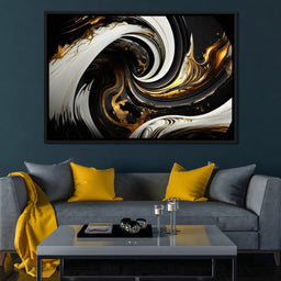 Marble-Lux Collection: Vibrant White & Gold Marble 05 - NicheCanvas