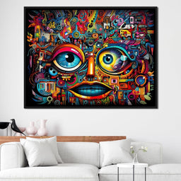 Vibrant Doodle Cyberpunk - NicheCanvas