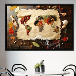 Spices Map of the World - NicheCanvas
