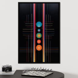 Futuristic Striped Colors - NicheCanvas