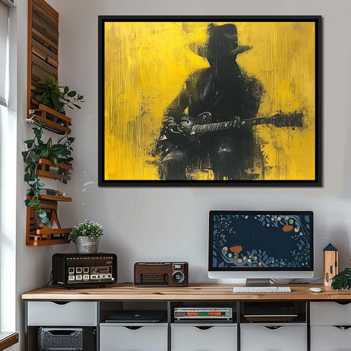 Golden Melody Silhouette Canvas Print
