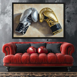 Golden Duel of Titans - NicheCanvas