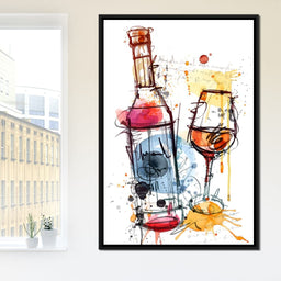 Red Wine Splash - NicheCanvas