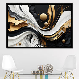 Marble-Lux Collection: Vibrant White & Gold Marble 08 - NicheCanvas