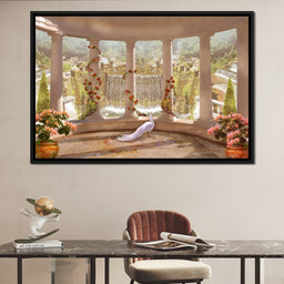 Classical Garden & Waterfall - NicheCanvas