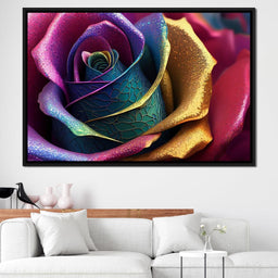 Digital Flower in Multicolor - NicheCanvas