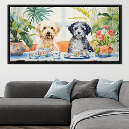 Teatime Tails and Blossoms - NicheCanvas