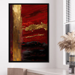 The Lush Layers Collection: Dark Red & Gold 04 - NicheCanvas