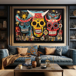 Tribal Skull Symphony - NicheCanvas