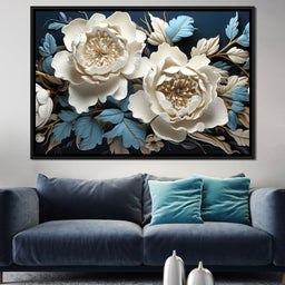 Lovely White Roses - Wildrose Creations - NicheCanvas