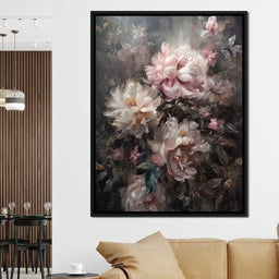 White & Pink Flowers - NicheCanvas