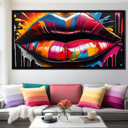 Graffiti Lips Splash - Johanjjf - NicheCanvas