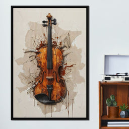 Violin Melody Unfurled  - NicheCanvas