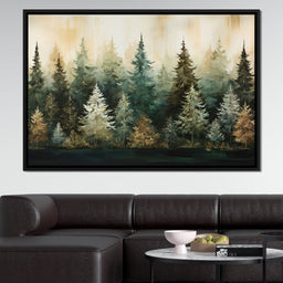 Pine Trees Forest - NicheCanvas