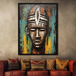 Tribal Mask 18 - Sakeem Gibbs - NicheCanvas