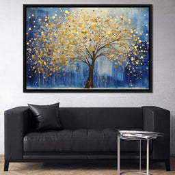 Golden Blue Melody of Nature - NicheCanvas