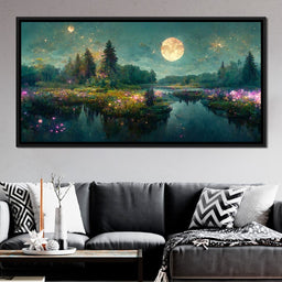 Glittering Lake - NicheCanvas