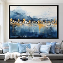 Mystical Forest Lake Abstract  - NicheCanvas