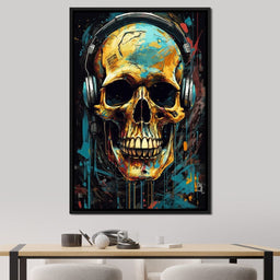 Technopunk Skull 2 - Raven Blackwood - NicheCanvas