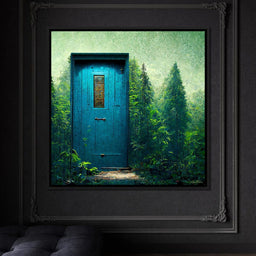Blue Door in the Green - Ben Heine - NicheCanvas