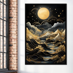 Golden Night in the Universe - NicheCanvas