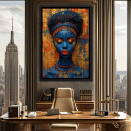 Sapphire Dreams Golden Peace - NicheCanvas