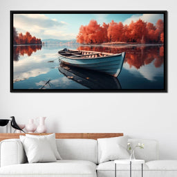 Canoe on the Lake - NicheCanvas