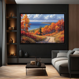 Autumn Embrace by the Shore - NicheCanvas