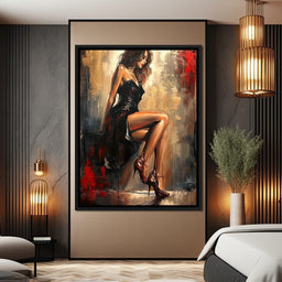 Alluring Legs Sleek Noir Elegance - NicheCanvas