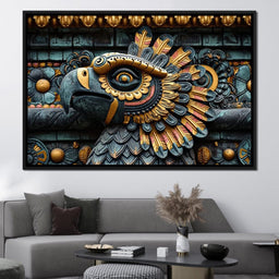Aztec Serpent in Twilight - NicheCanvas