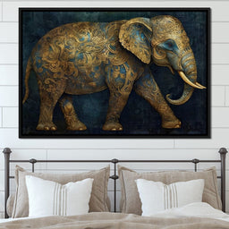 Gilded Grey Elephant - NicheCanvas