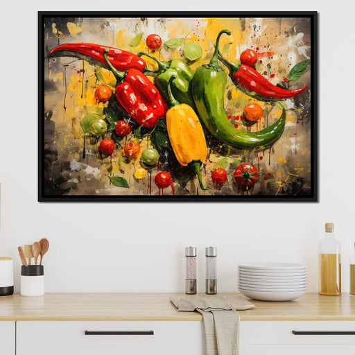 Vibrant Bell Peppers Harvest - Wildrose Creations Canvas Print