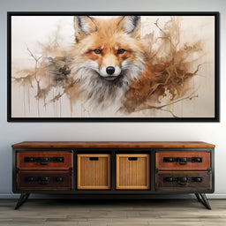 Acrylic Fox in a Fawn Whisker Dream - NicheCanvas