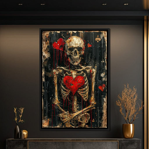 Romantic Skeleton 3 - Raven Blackwood Canvas Print