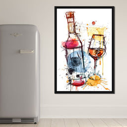 Red Wine Splash - NicheCanvas