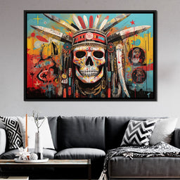 Tribal Echoes in Technicolor - NicheCanvas