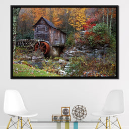 Autumn at the Grist Mill - NicheCanvas