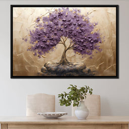 Golden Grove in Purple Hues - NicheCanvas
