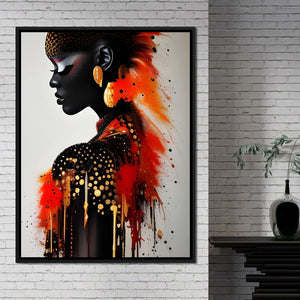 Female Portrait Paint Splash 035 - Johanjjf - NicheCanvas